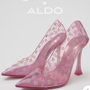Barbie x ALDO Barbietessy Collection Pink Stiletto Heel Monogrammed B Size 9 NEW